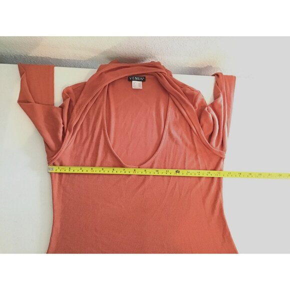 Venus Womens Ribbed Knit Long Sleeve Turtleneck Top - M - Picture 5 of 7